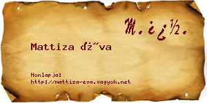 Mattiza Éva névjegykártya